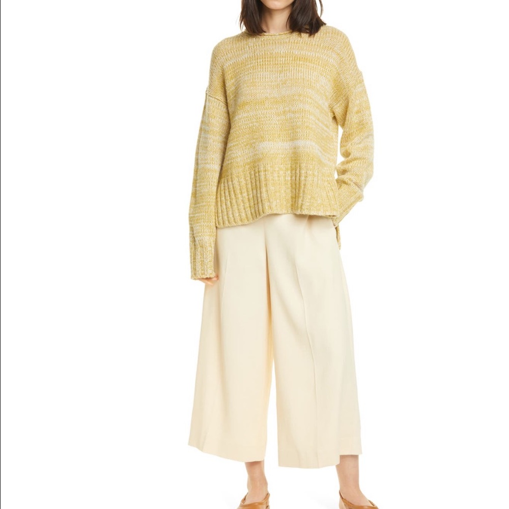 Vince Marled Wool and Cashmere Crewneck Sweater